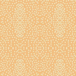 Pewter Pin Dot Patterns on Dusky Apricot - Large Scale