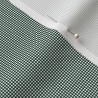 Gingham Small Phthalo Green And White