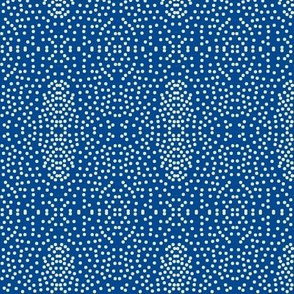 Pewter Pin Dot Patterns on Royal Blue