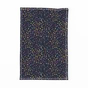 Watercolor rainbow dots in navy