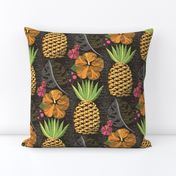 Tropical Pineapple Tiki-Brown12 3/4
