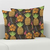 Tropical Pineapple Tiki-Brown12 3/4