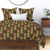 Tropical Pineapple Tiki-Brown12 3/4