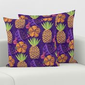 Tropical Pineapple Tiki-Purple12 3/4