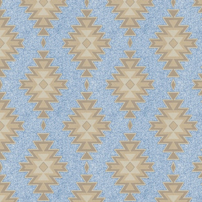 Aztec Stone - Tan in sky blue