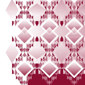 Diamond Design Burgundy & White