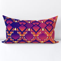 Diamond Design Purple Orange Contrast