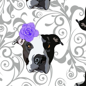 Purple Flower Dog