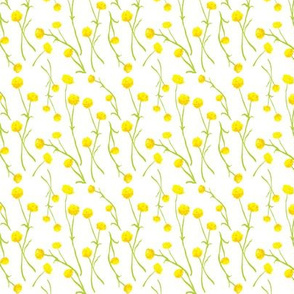 Summery Flowers in Yellow and Green (small variation)