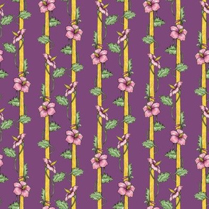 Hibiscus Stripes - Purple