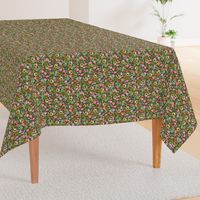 Wild meadow floral in green - medium