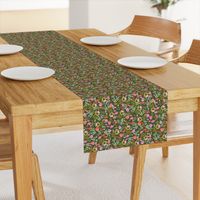 Wild meadow floral in green - medium