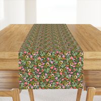 Wild meadow floral in green - medium