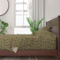 Wild meadow floral in green - medium