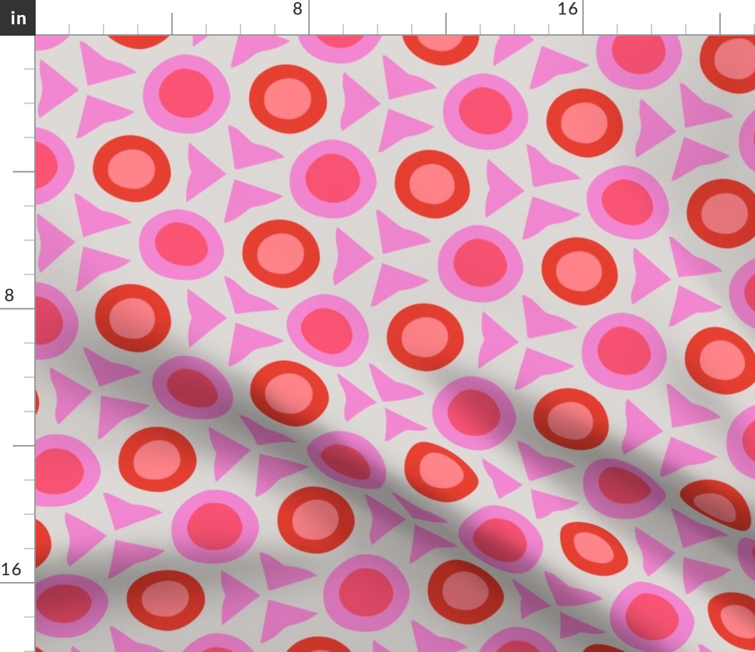 Pink Abstract Dots Geometric