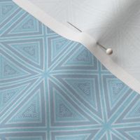 Light Blue Triangles and Squares Geometric