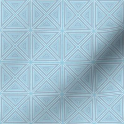 Light Blue Triangles and Squares Geometric