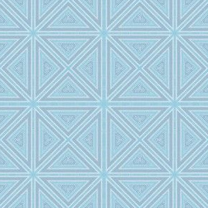 Light Blue Triangles and Squares Geometric