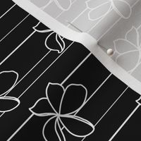 BLACK AND WHITE STRIPE PLUMERIA