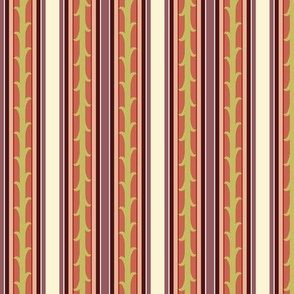 Vines and Stripes - berry