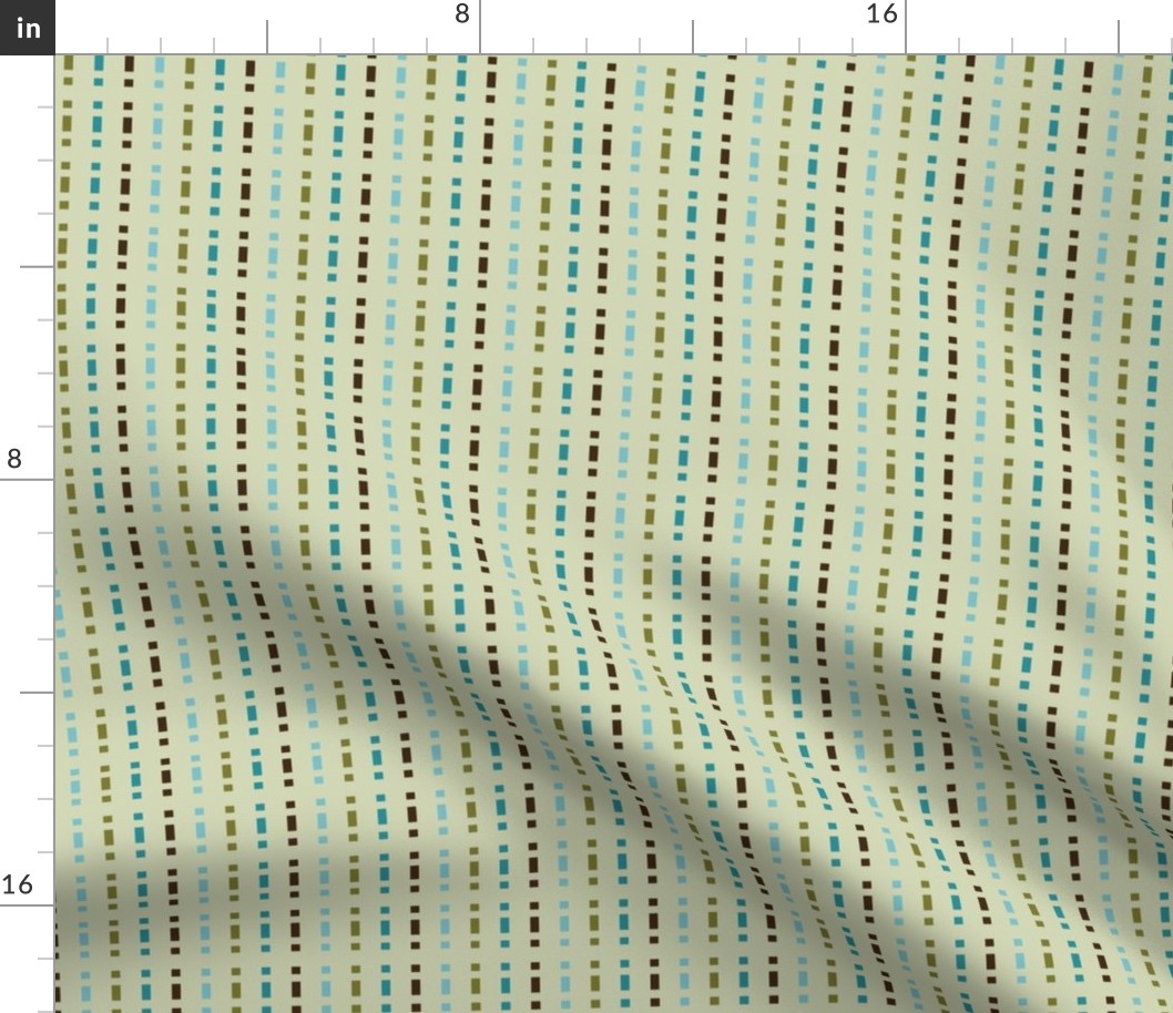 Mid-Century Stripe (Teal Palette)