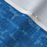 Robot pattern - blue