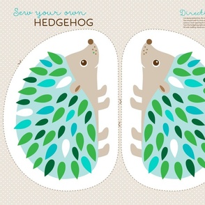 Hedgehog cut and sew - blue