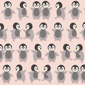 Just penguins on pink