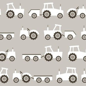 White tractors