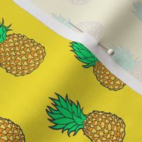 Pineapples on Sunny Yellow