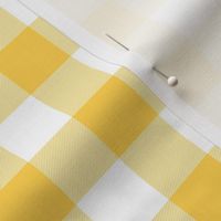 Yellow and white 1" gingham check