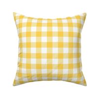 Yellow and white 1" gingham check