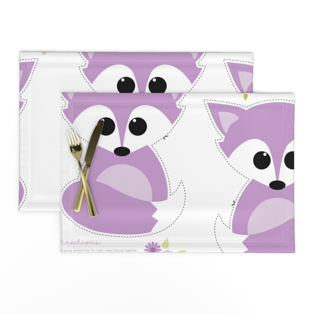 Sew your own baby fox - 2 fronts in purple