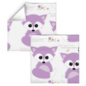 Sew your own baby fox - 2 fronts in purple