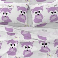 Sew your own baby fox - 2 fronts in purple