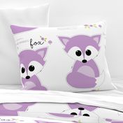Sew your own baby fox - 2 fronts in purple
