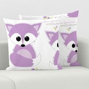 Sew your own baby fox - 2 fronts in purple