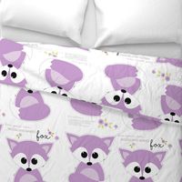 Sew your own baby fox - 2 fronts in purple