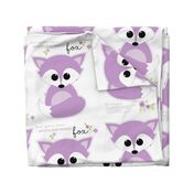 Sew your own baby fox - 2 fronts in purple