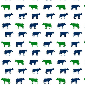 Cows navy green