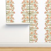 Carnation Border Print ~ Double Border 42"