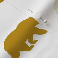 Grizzly Bear - Gold/White - Mustard Bear