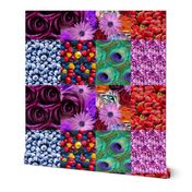 Print Block flowers and berries fat quarter