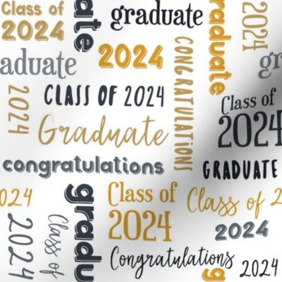 Class of 2024 Graduation in Black, Gray and Golden Yellow © Jennifer Garrett