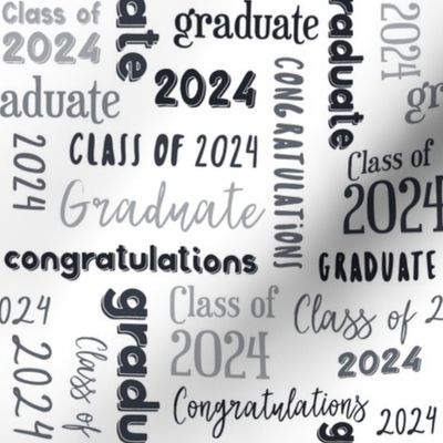Class of 2024 Graduation in Black and Gray © Jennifer Garrett