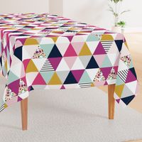 Floral Triangle Wholecloth - Josie Meadow