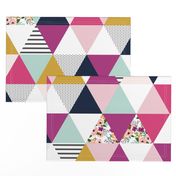 Floral Triangle Wholecloth - Josie Meadow