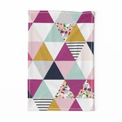 Floral Triangle Wholecloth - Josie Meadow