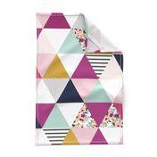 Floral Triangle Wholecloth - Josie Meadow