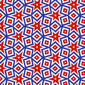 Red White and Blue Patriotic Stars